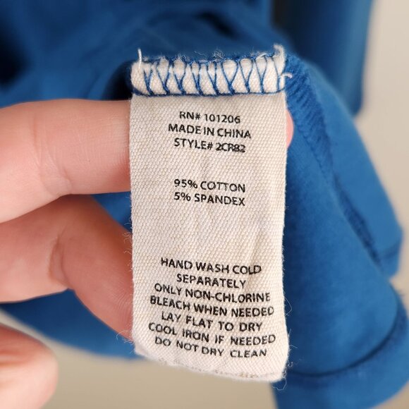 Soft Surroundings Teal Asymmetric Seams Stretch Jersey Knit Tunic Top sz M - Picture 7 of 8